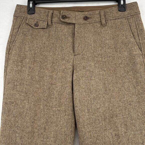 Eddie Bauer Trouser Pants Womens Size 12 Brown Wool Blend Vashon Fit Stretch - Picture 3 of 12